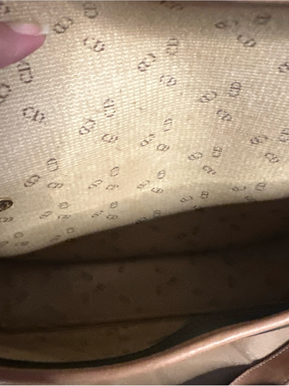 Vintage Christian Dior Black Canvas with Beige Leather Crossbody Saddle Bag - Picture 10 of 16